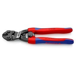 Knipex® 7112200 Compact Bolt Cutter, Cutting Capacity: 5.2 mm Dia Medium Hard Wire, 4 mm Dia Hard Wire, 3.6 mm Dia Piano Wire, 200 mm Overall Length